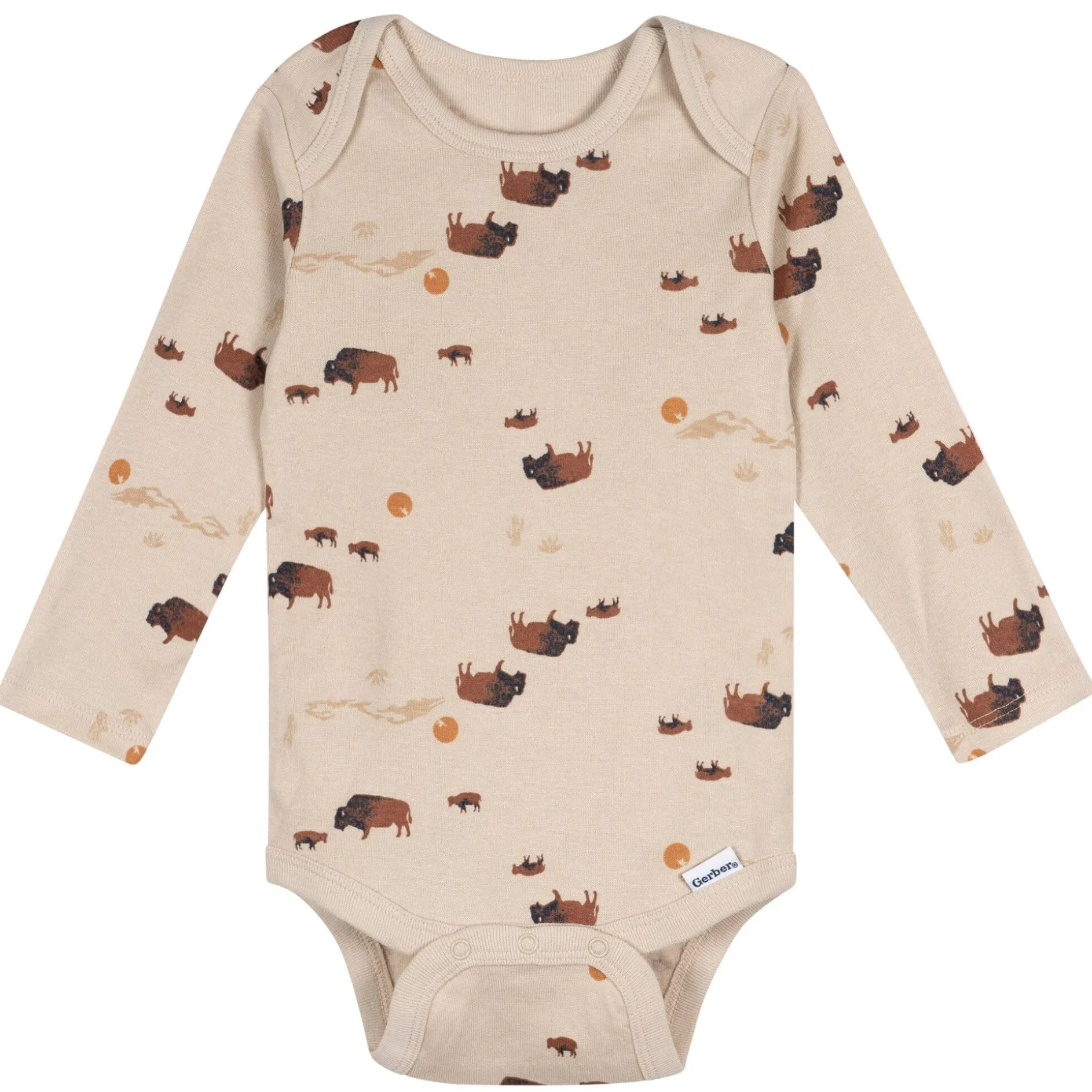 5-Pack Baby Boys Buffalo Long Sleeve Bodysuits