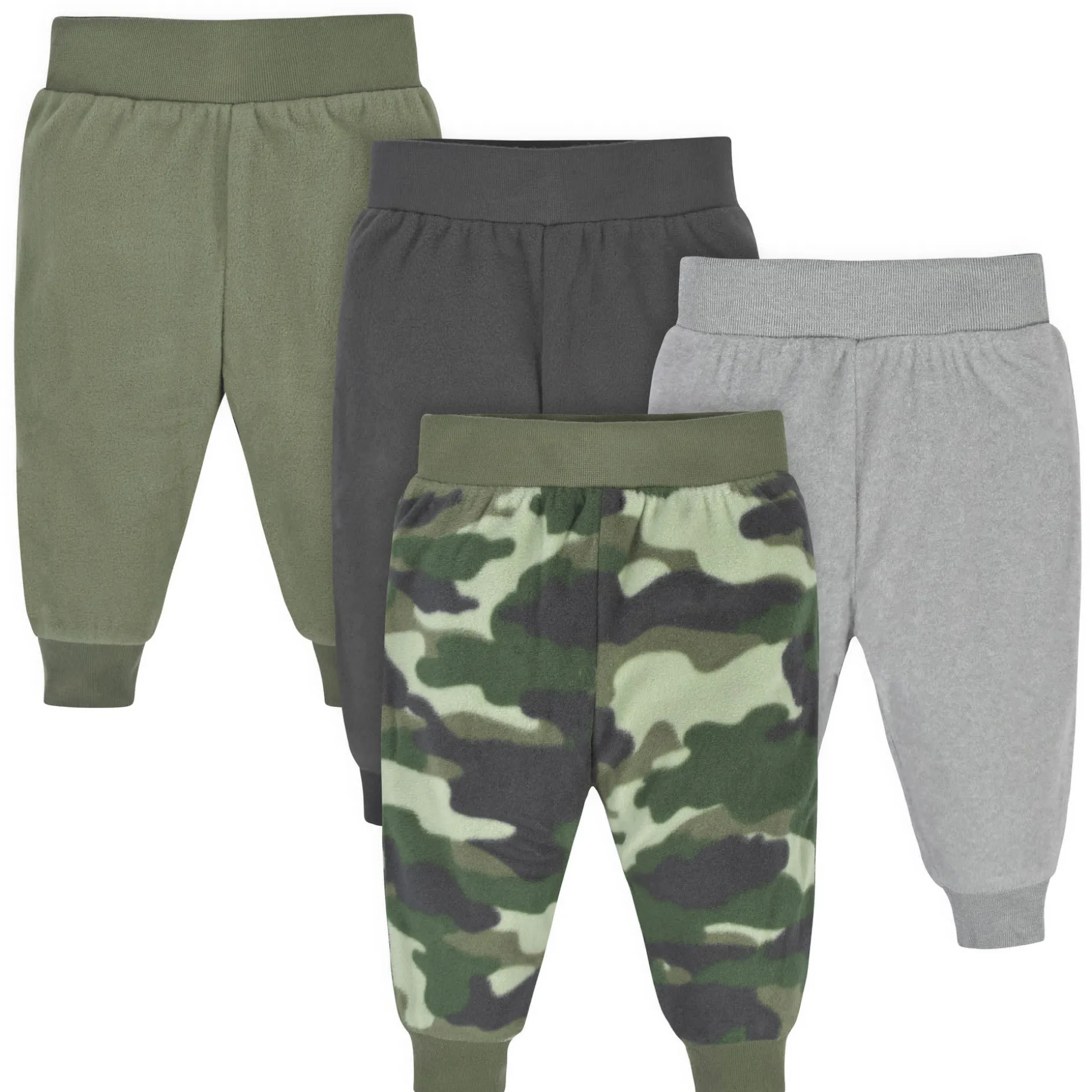 4-Pack Baby Boys Camo Microfleece Pants