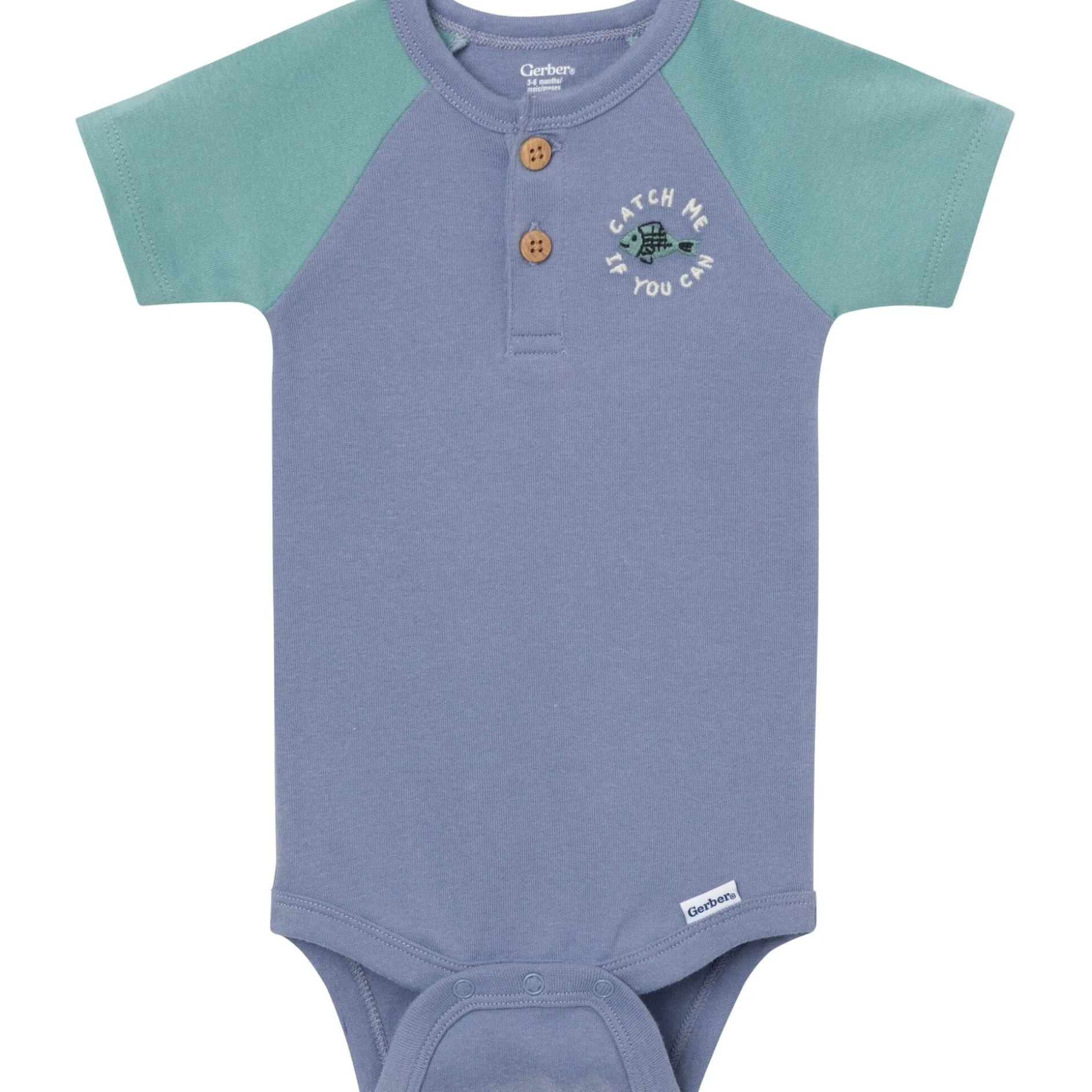 4-Pack Baby Boys Catch Me Fishing Short Sleeve Bodysuits
