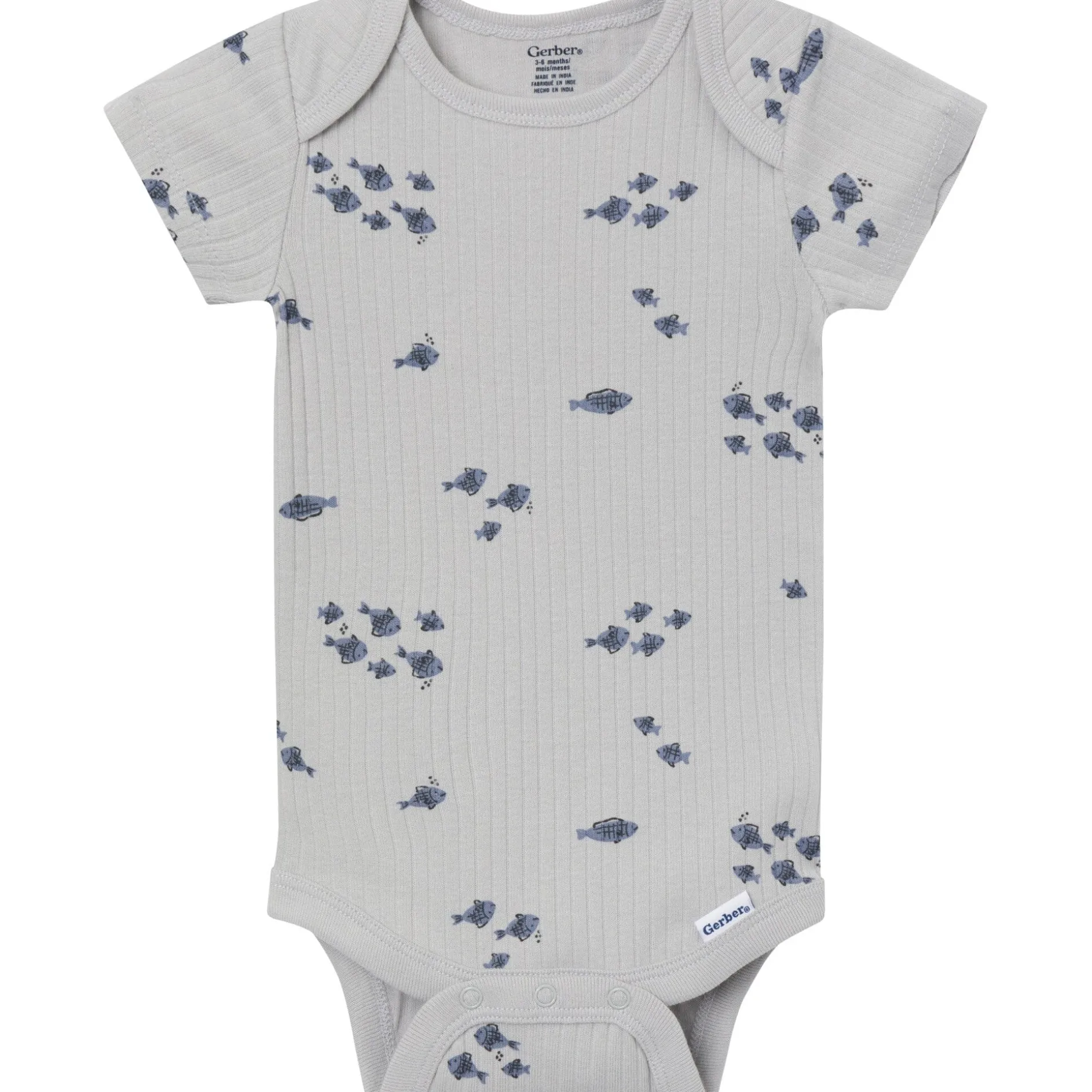 4-Pack Baby Boys Catch Me Fishing Short Sleeve Bodysuits
