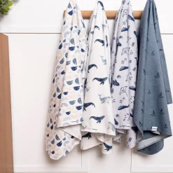 4-Pack Baby Boys Coastal Calm Flannel Blankets