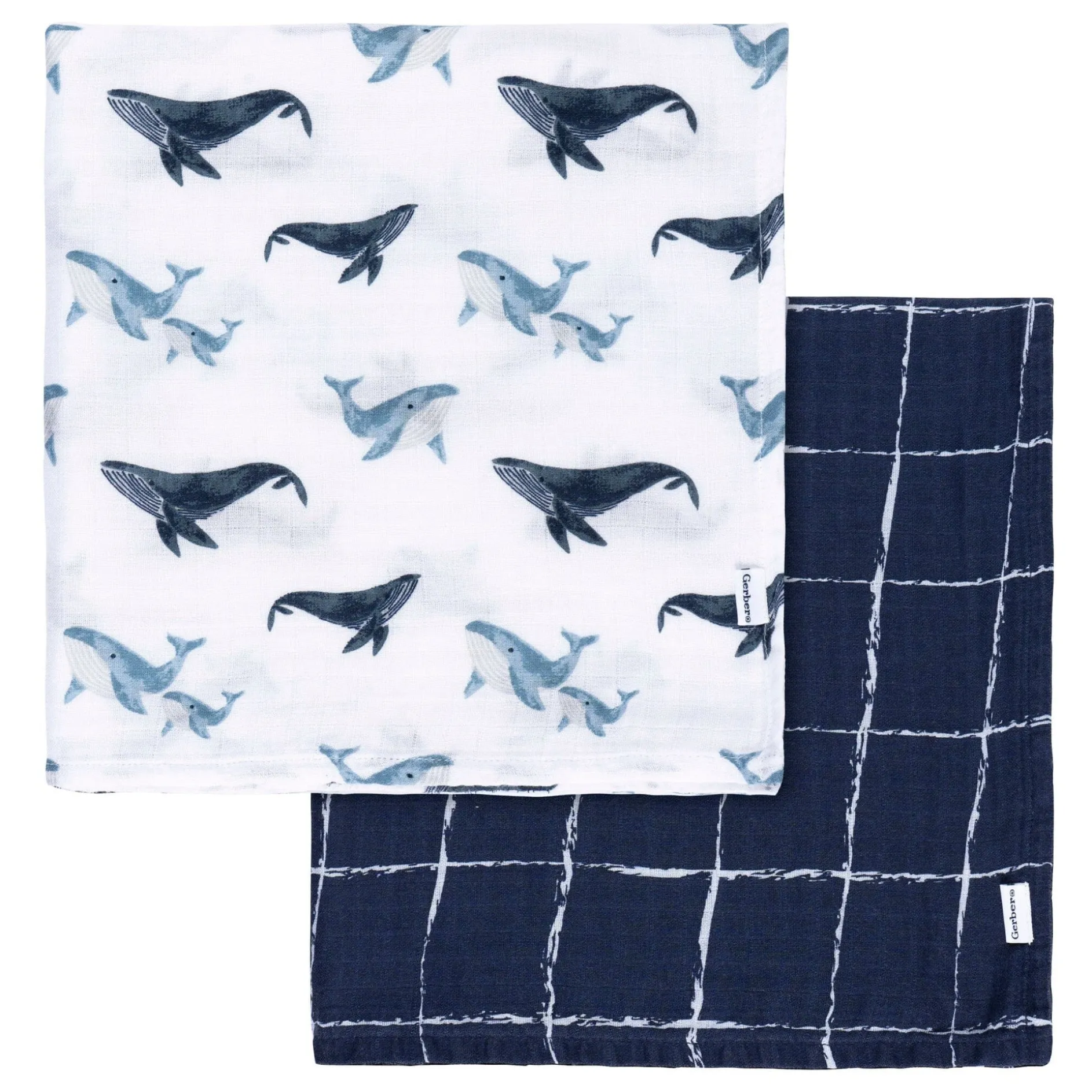 2-Pack Baby Boys Coastal Calm Muslin Blankets