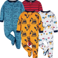 4-Pack Baby Boys Construction Zone Sleep 'N Plays