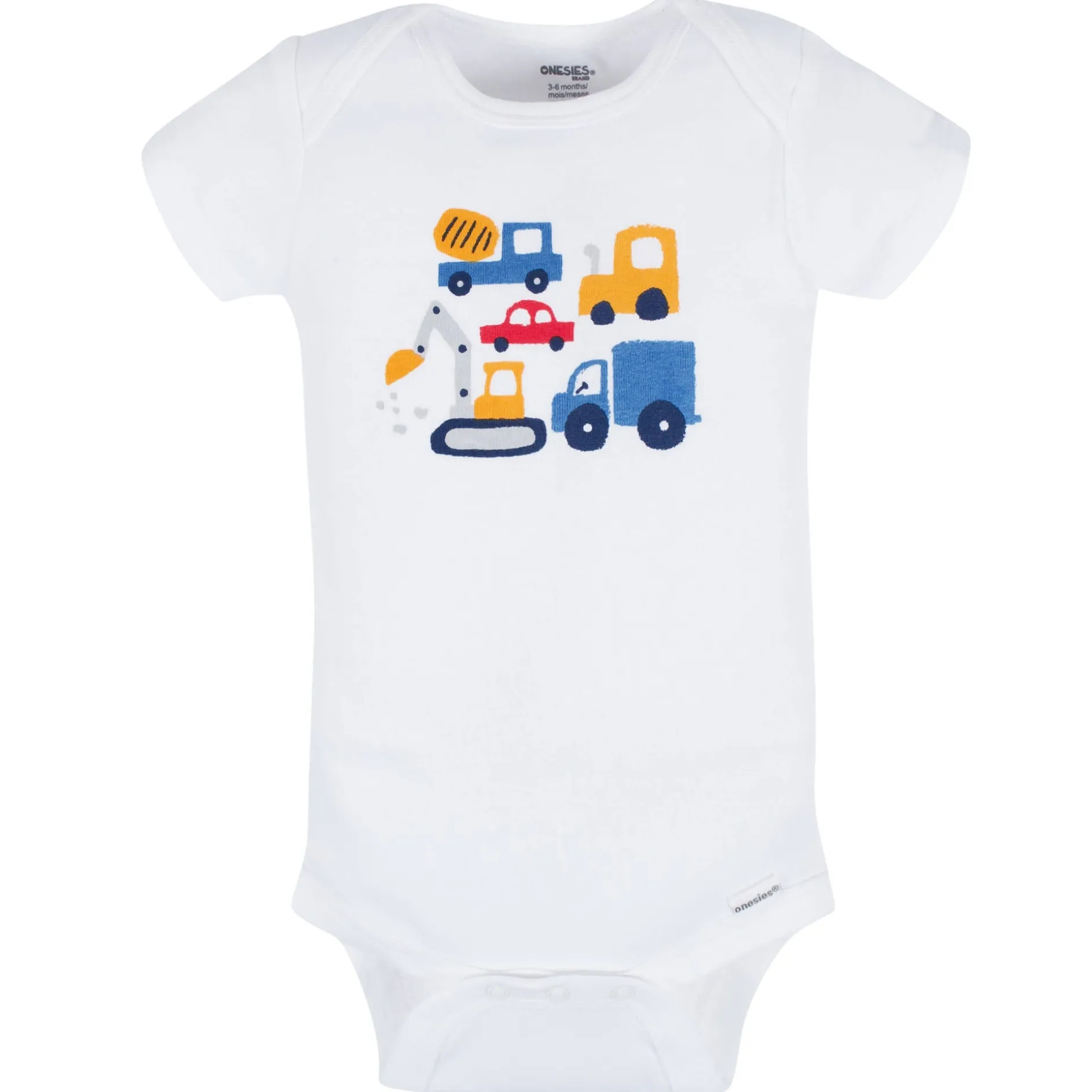 8-Pack Baby Boys Construction Zone Short Sleeve Onesies® Bodysuits
