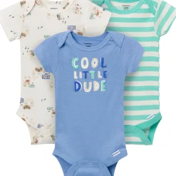 3-Pack Baby Boys Cool Dude Short Sleeve Onesies® Bodysuits