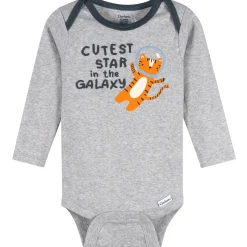 3-Pack Baby Boys Cutest Star Long Sleeve Onesies® Bodysuits