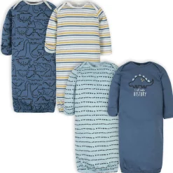 4-Pack Baby Boys Dinosaur Gowns