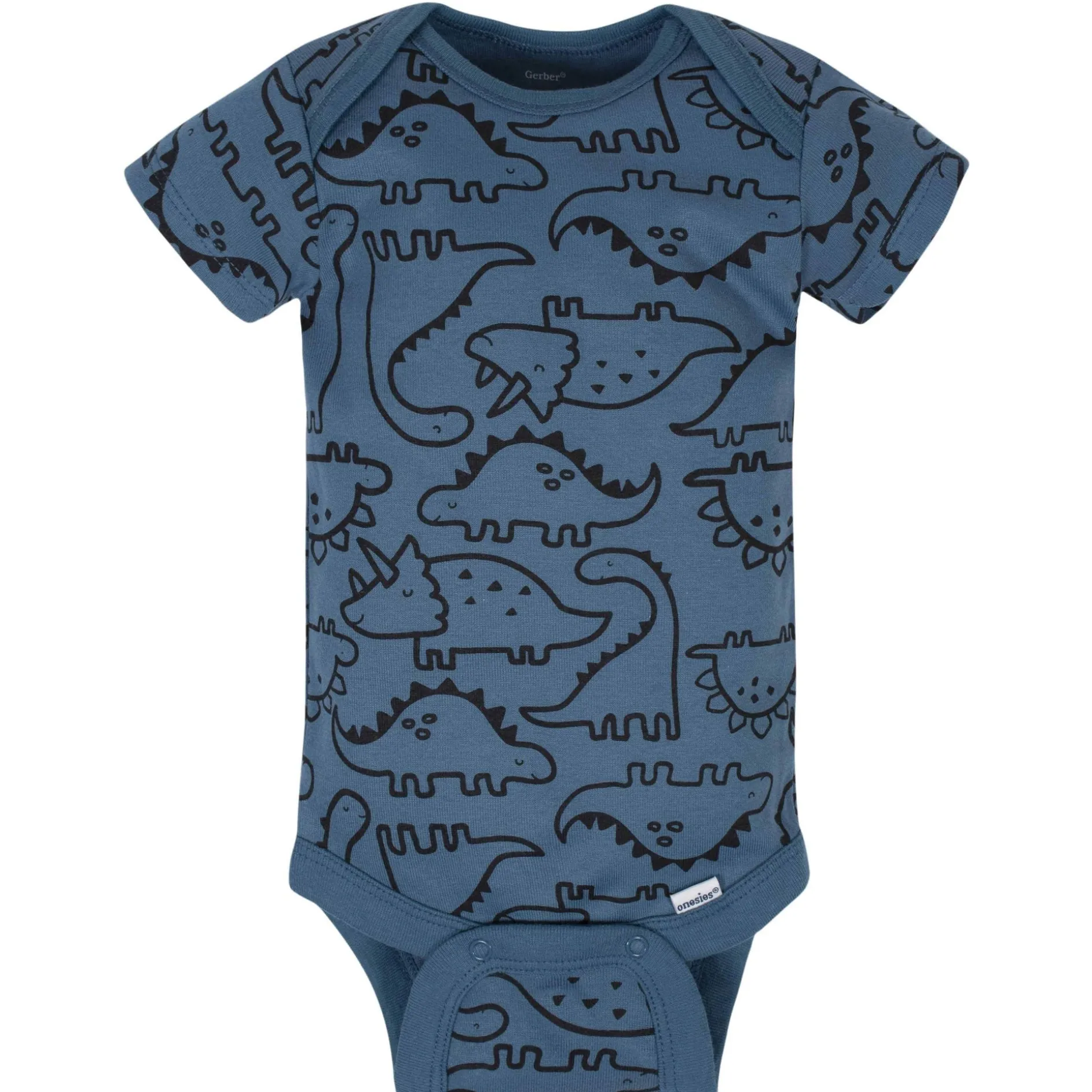 8-Pack Baby Boys Dinosaur Short Sleeve Onesies® Bodysuits