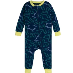 3-Pack Baby Boys Dinos Footless Pajamas