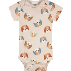 3-Pack Baby Boys Dog Dude Short Sleeve Onesies® Bodysuits