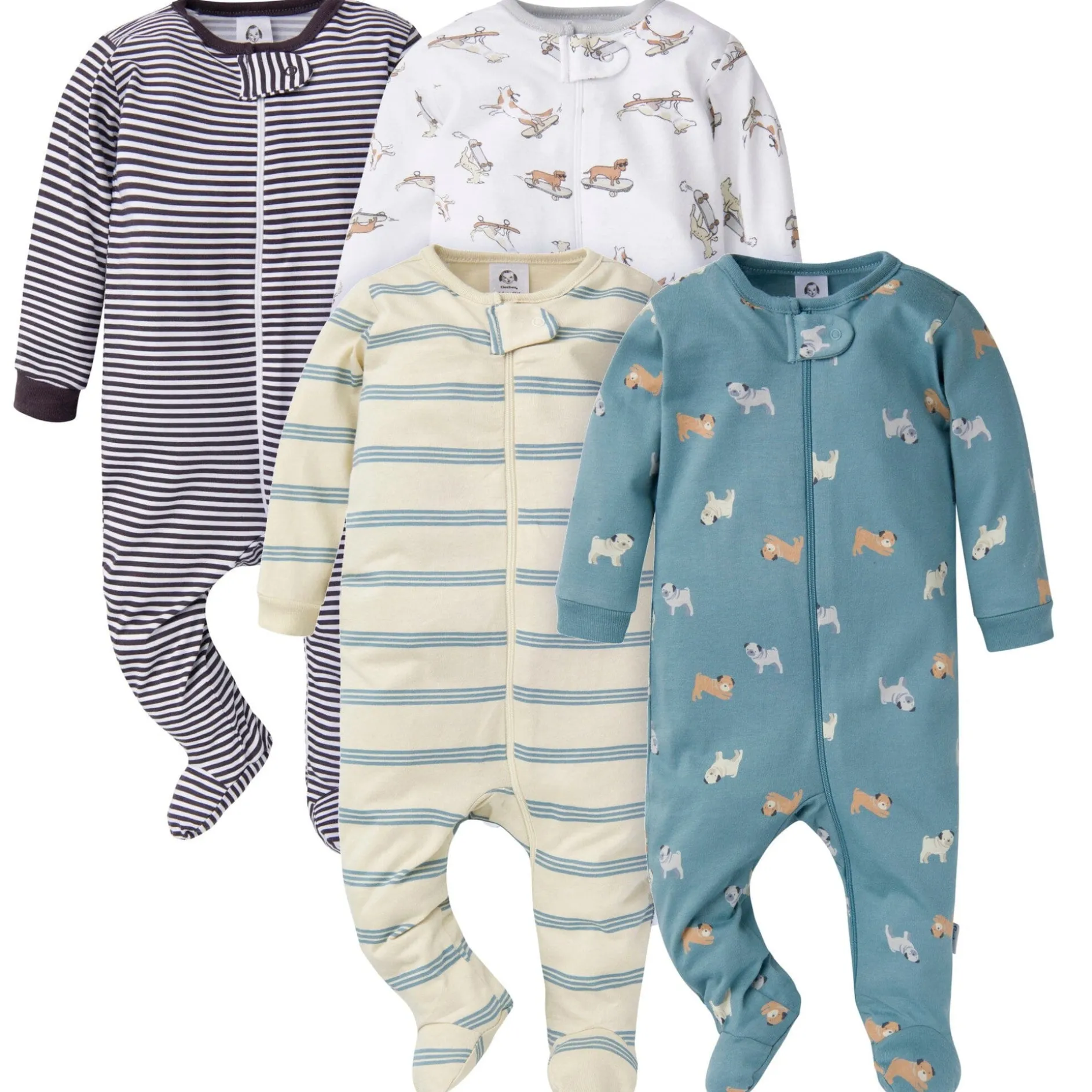 4-Pack Baby Boys Dogs Sleep 'N Plays