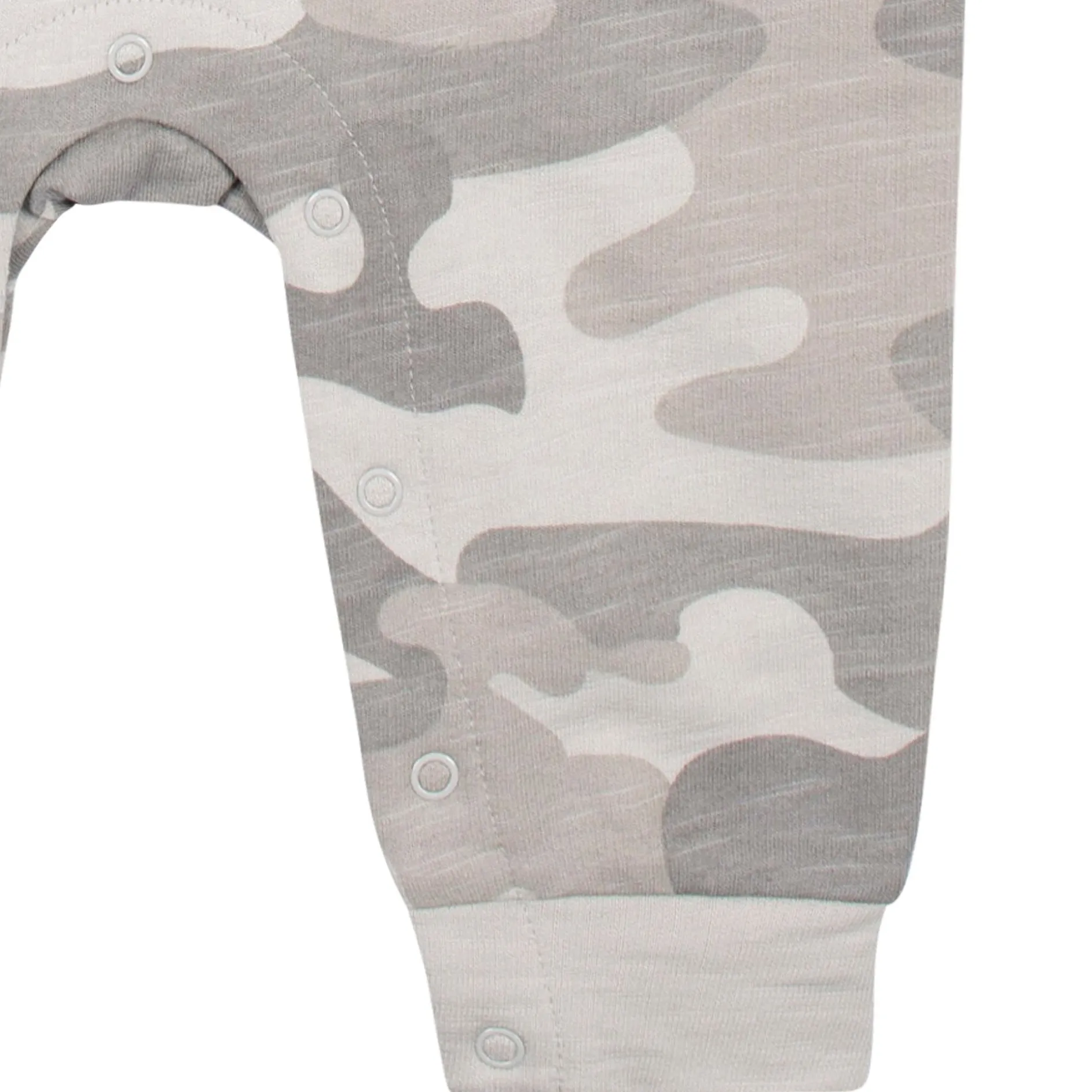 2-Pack Baby Boys Gray Camo & Yellow Raglan Sleeve Romper, 0-3M