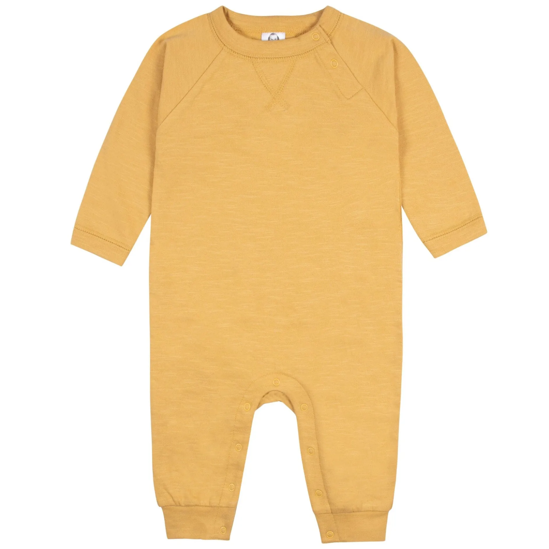 2-Pack Baby Boys Gray Camo & Yellow Raglan Sleeve Romper, 0-3M