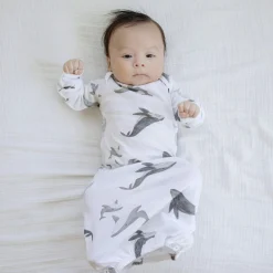 4-Pack Baby Boys Grey Coastal Gowns