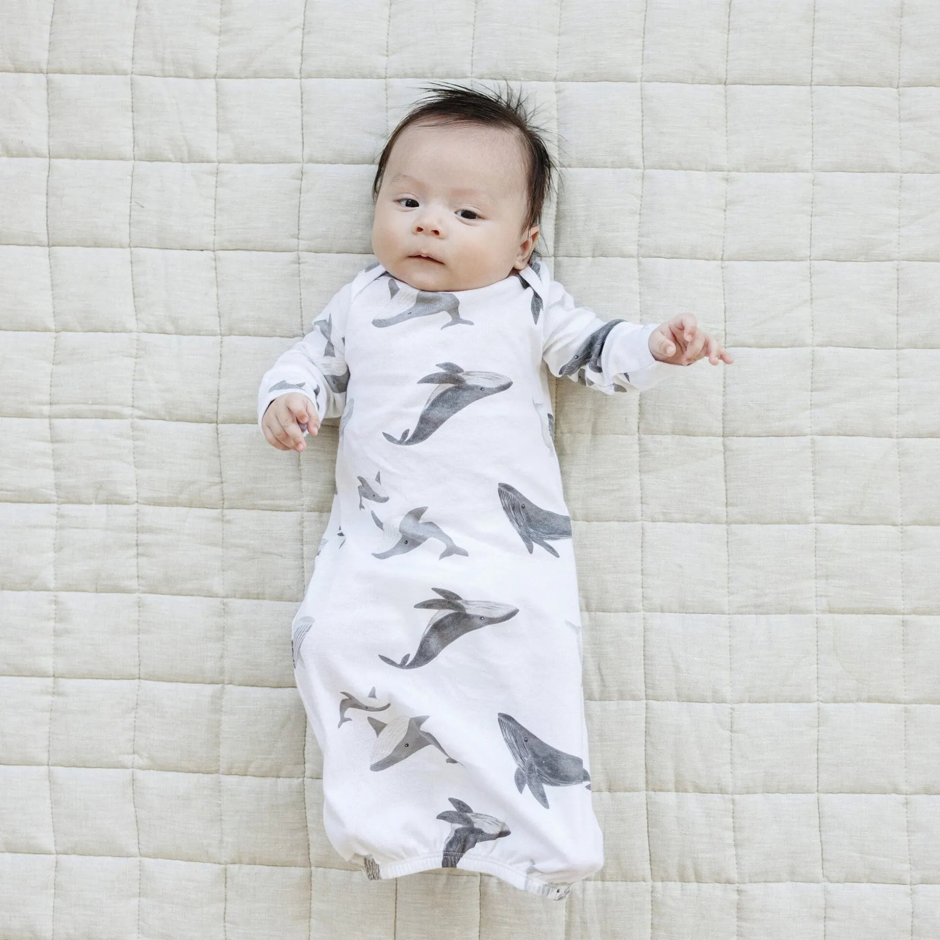 4-Pack Baby Boys Grey Coastal Gowns