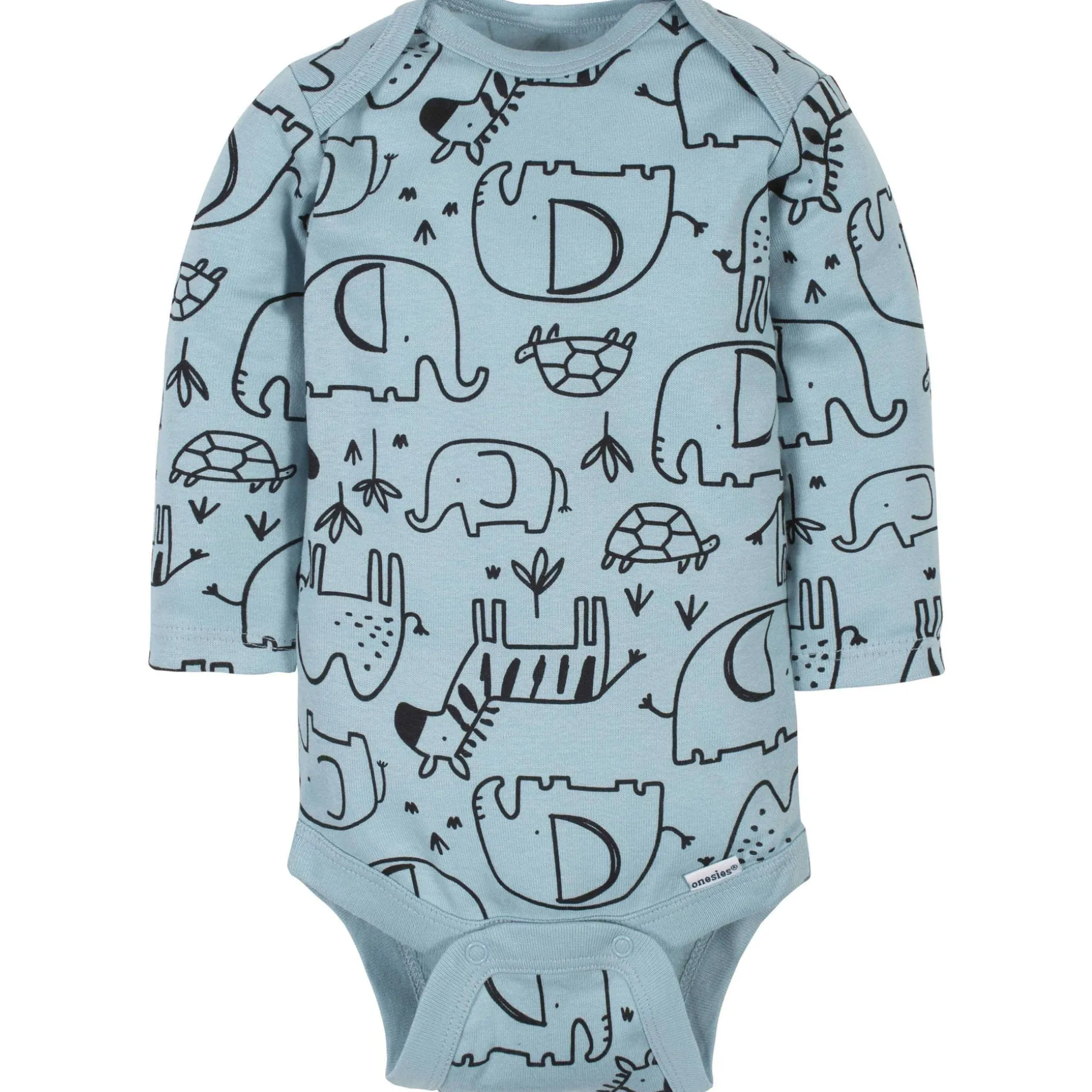 6-Pack Baby Boys Jungle Long Sleeve Onesies® Bodysuits