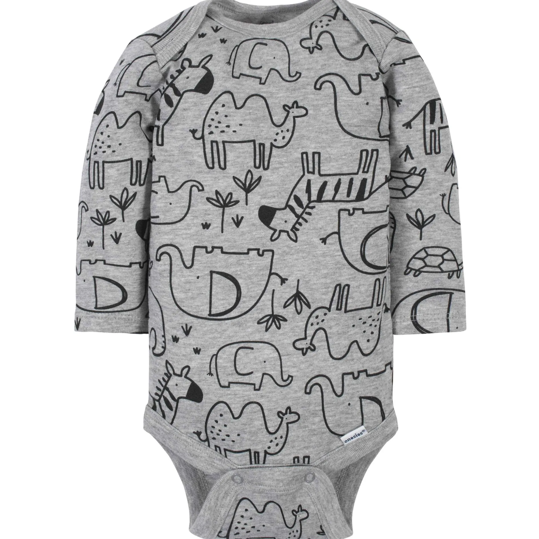 6-Pack Baby Boys Jungle Long Sleeve Onesies® Bodysuits