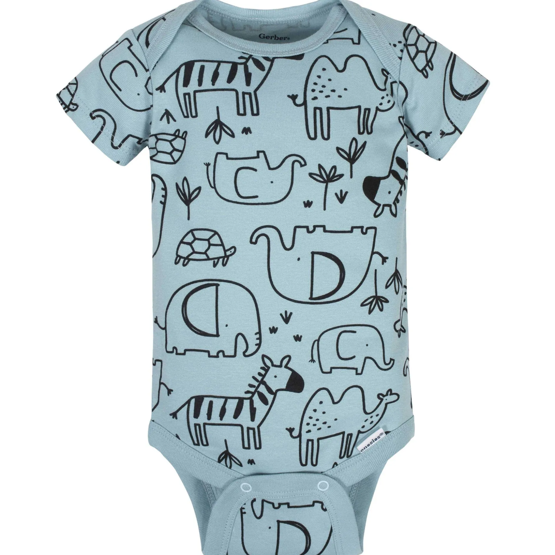 8-Pack Baby Boys Jungle Short Sleeve Onesies® Bodysuits