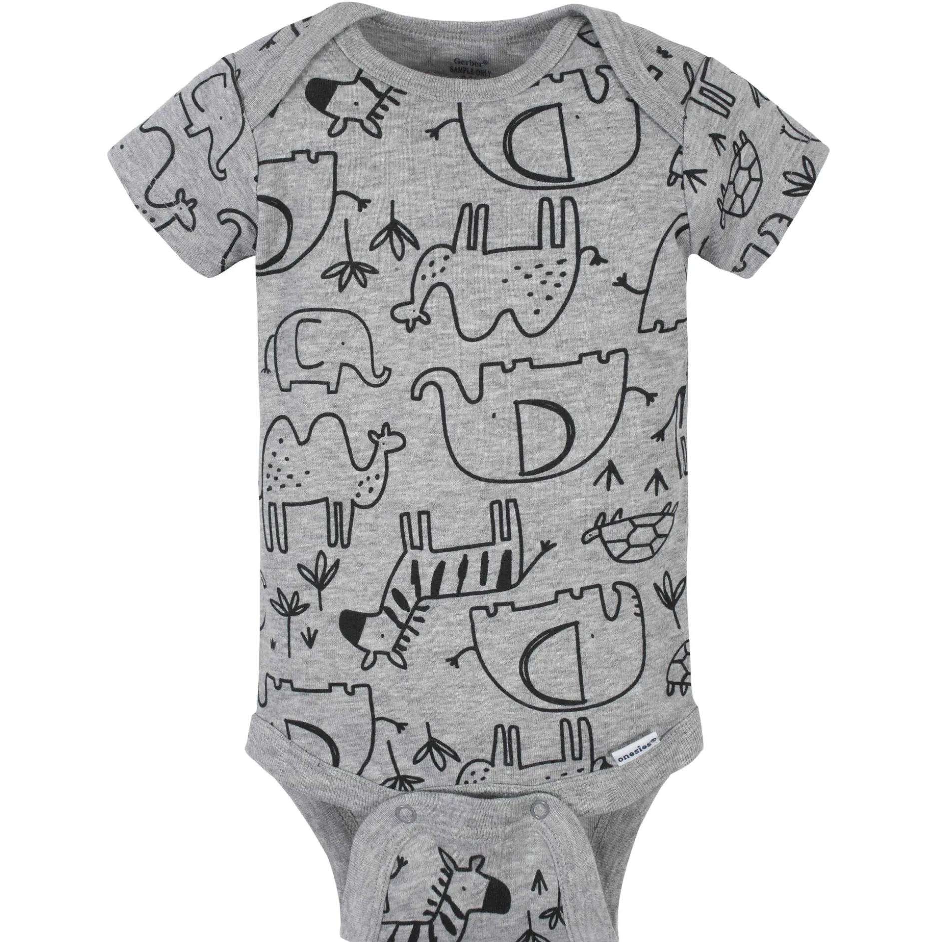 8-Pack Baby Boys Jungle Short Sleeve Onesies® Bodysuits