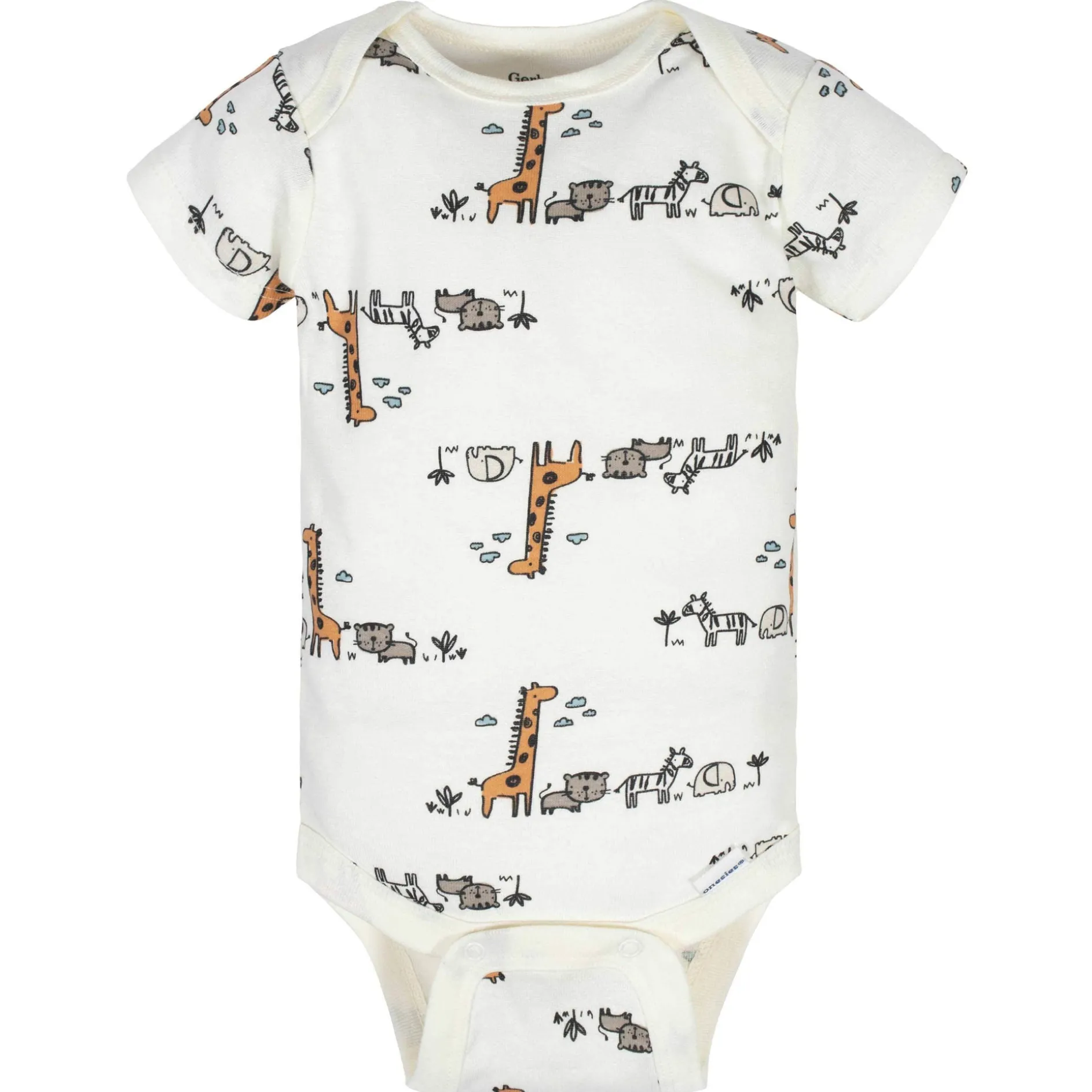 8-Pack Baby Boys Jungle Short Sleeve Onesies® Bodysuits