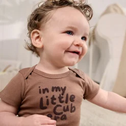 3-Pack Baby Boys Little Cub Short Sleeve Onesies® Bodysuits