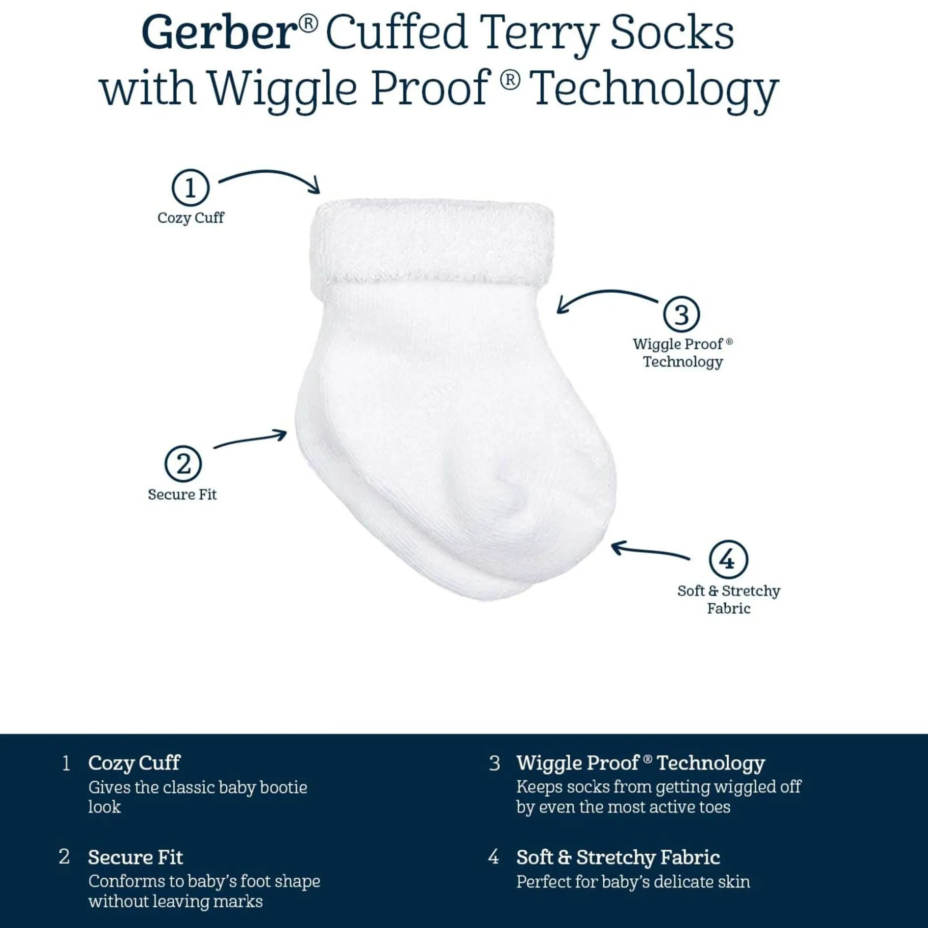 2-Pack Baby Boys Little Lighthouse Terry Socks