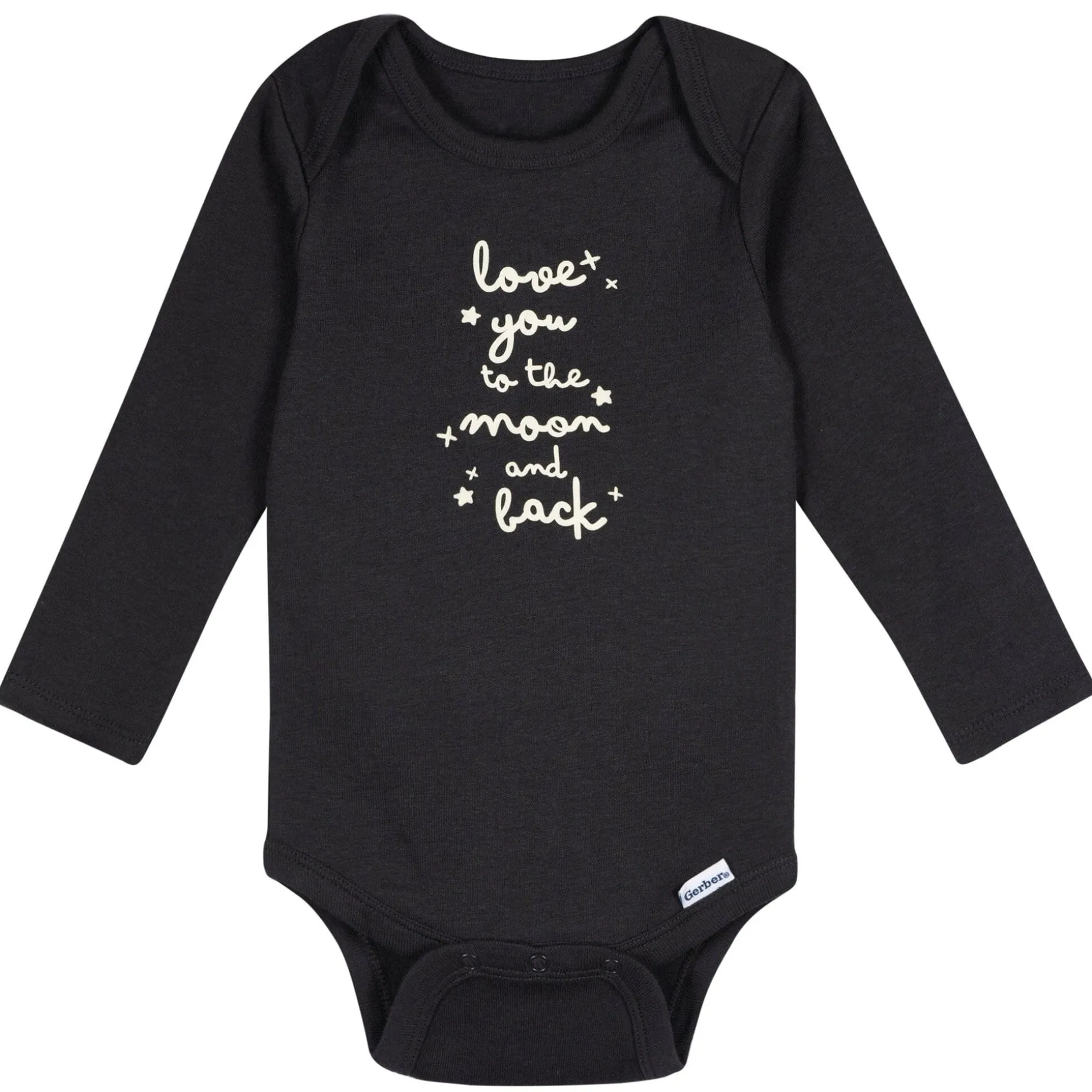 5-Pack Baby Boys Moons Long Sleeve Bodysuits