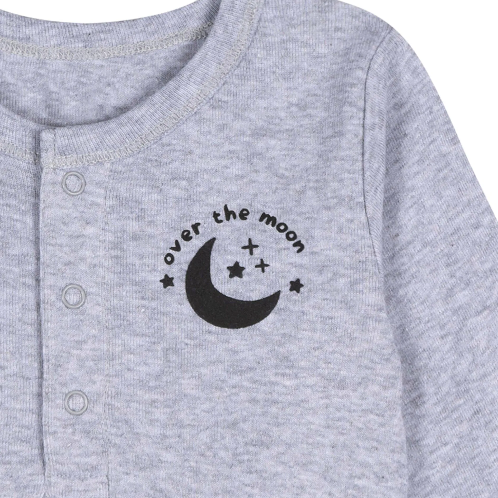 5-Pack Baby Boys Moons Long Sleeve Bodysuits