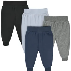 4-Pack Baby Boys Navy & Gray Microfleece Pants