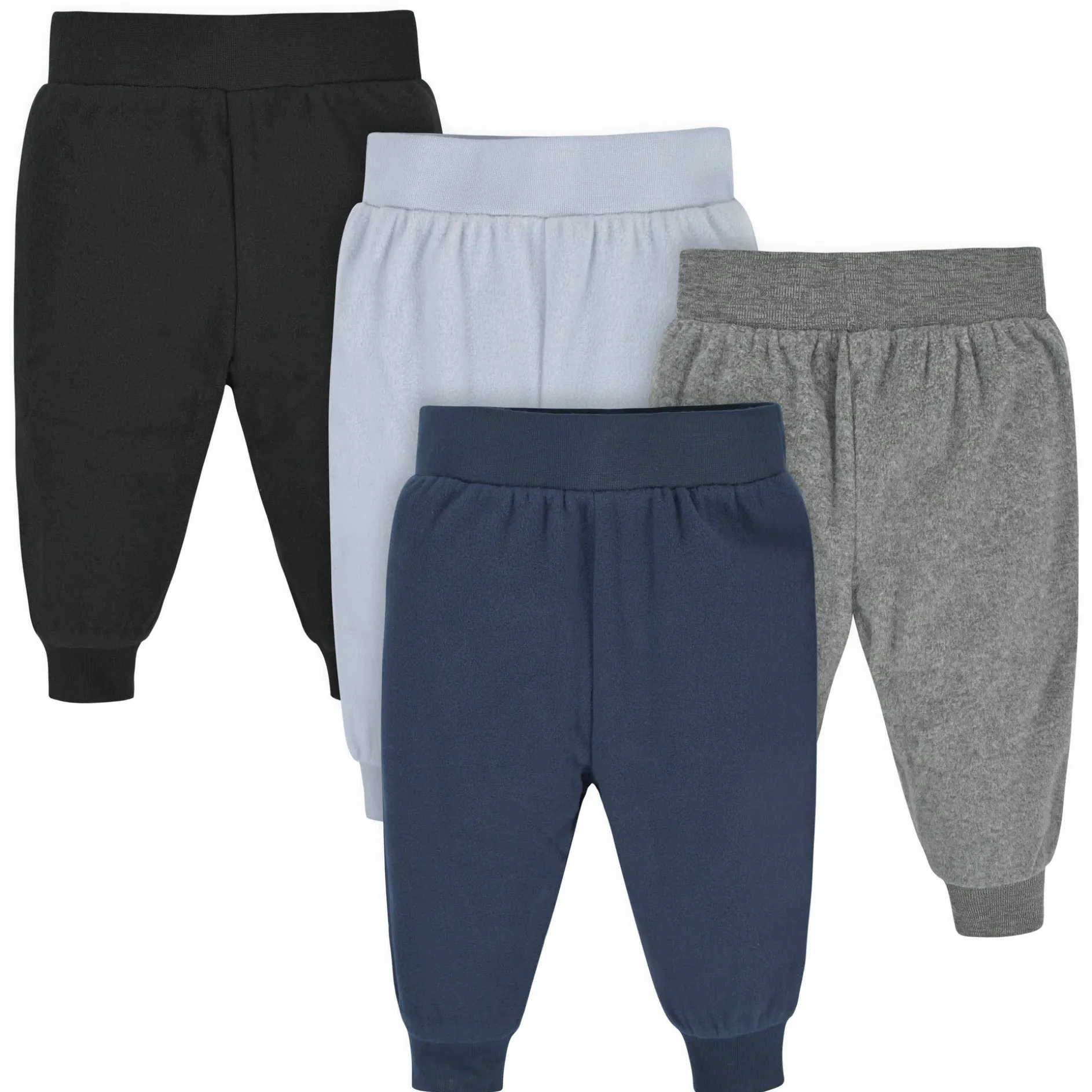 4-Pack Baby Boys Navy & Gray Microfleece Pants