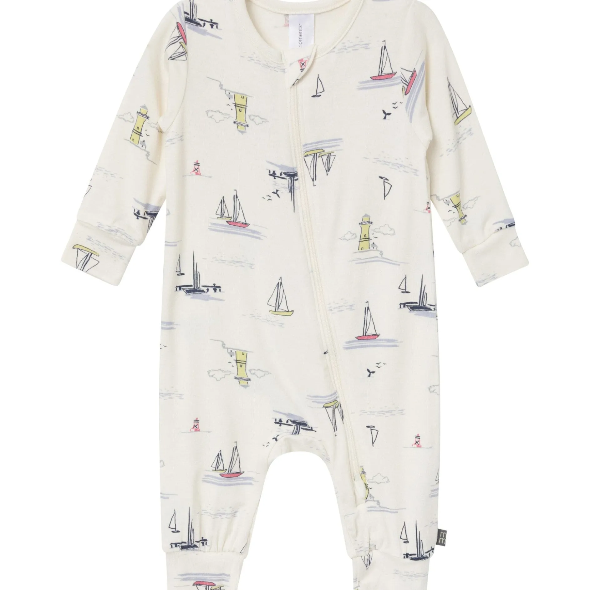 2-Pack Baby Boys Sail Harbor Zip Front Viscose Rompers