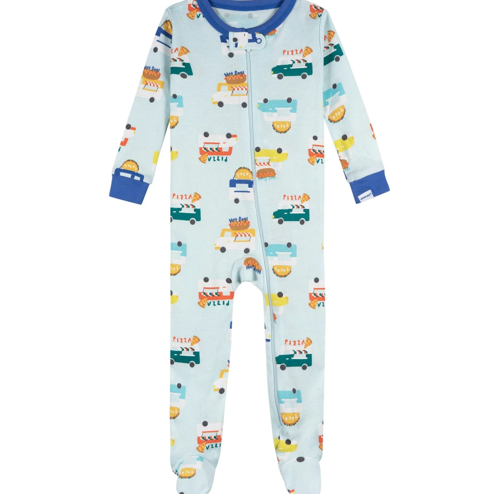 4-Pack Baby Boys Snack Truck Snug Fit Footed Pajamas