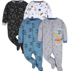 4-Pack Baby Boys Space Explorer Sleep 'N Plays