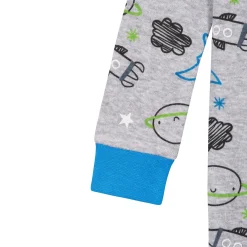 2-Pack Baby Boys Space Snug Fit Footed Cotton Pajamas, 3-6M