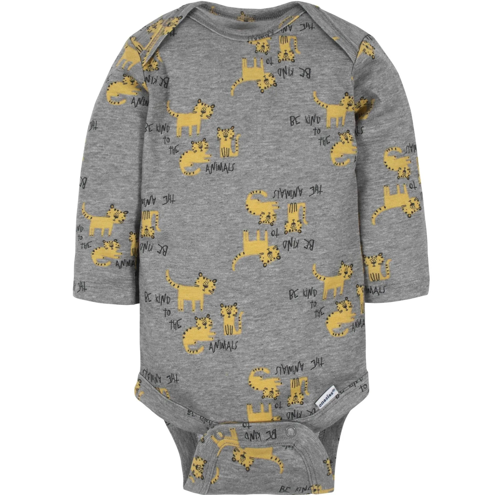 6-Pack Baby Boys Tiger Long Sleeve Onesies® Bodysuits