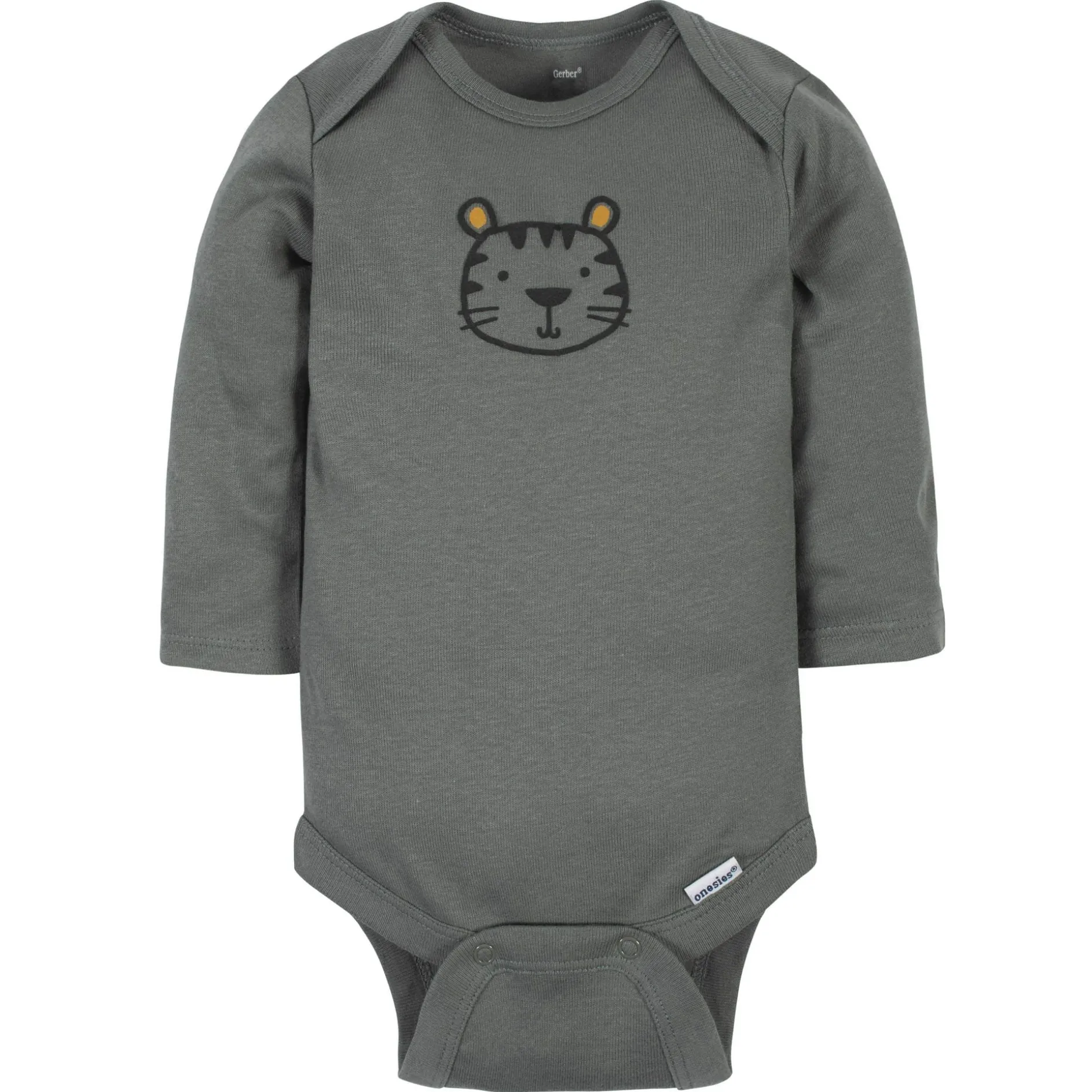 6-Pack Baby Boys Tiger Long Sleeve Onesies® Bodysuits