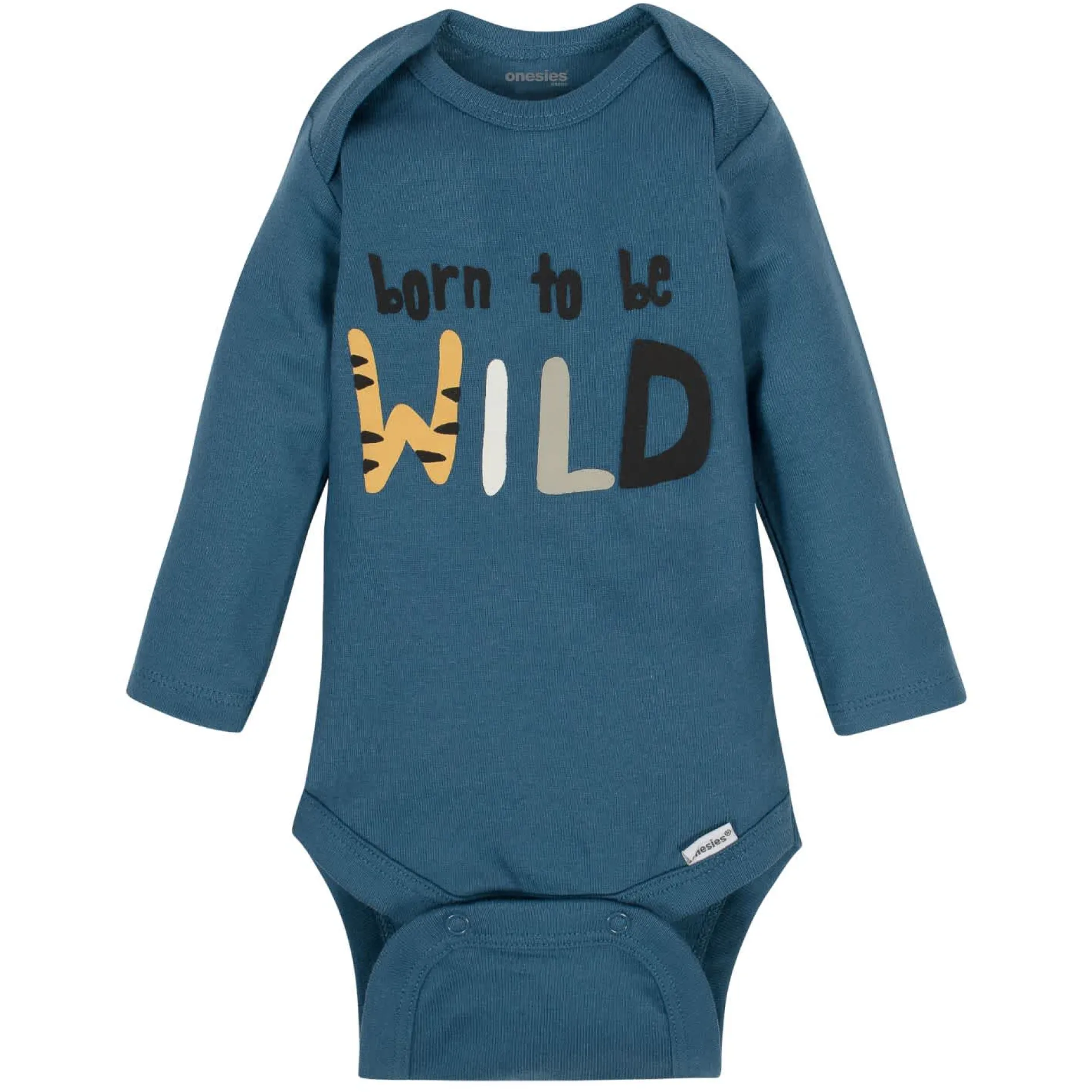 6-Pack Baby Boys Tiger Long Sleeve Onesies® Brand Bodysuits