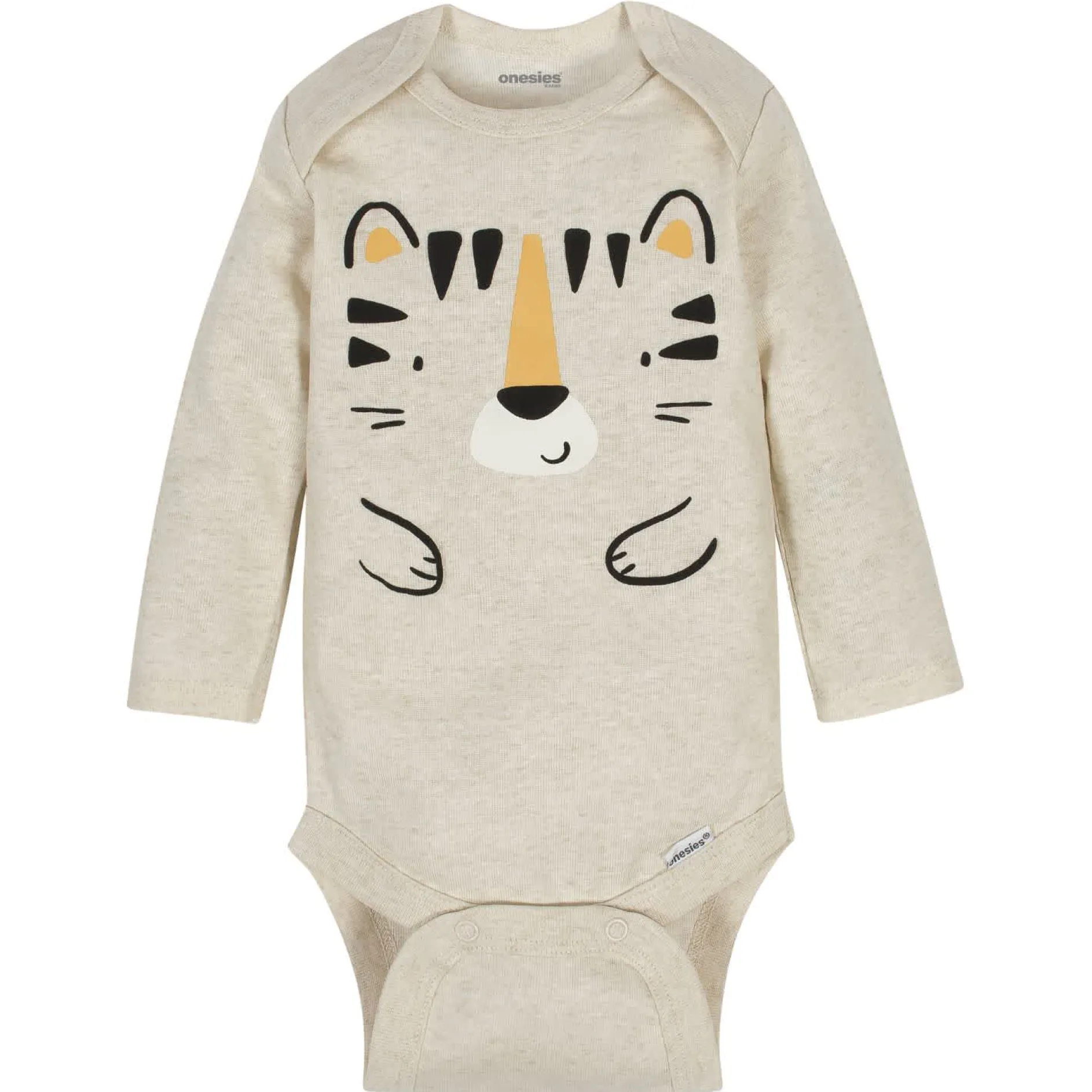 6-Pack Baby Boys Tiger Long Sleeve Onesies® Brand Bodysuits