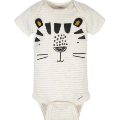 8-Pack Baby Boys Tiger Short Sleeve Onesies® Bodysuits