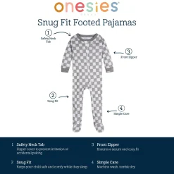 4-Pack Baby Boys Treats Snug Fit Footed Pajamas