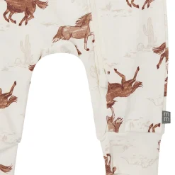 2-Pack Baby Boys Wild Horses Zip Front Viscose Rompers