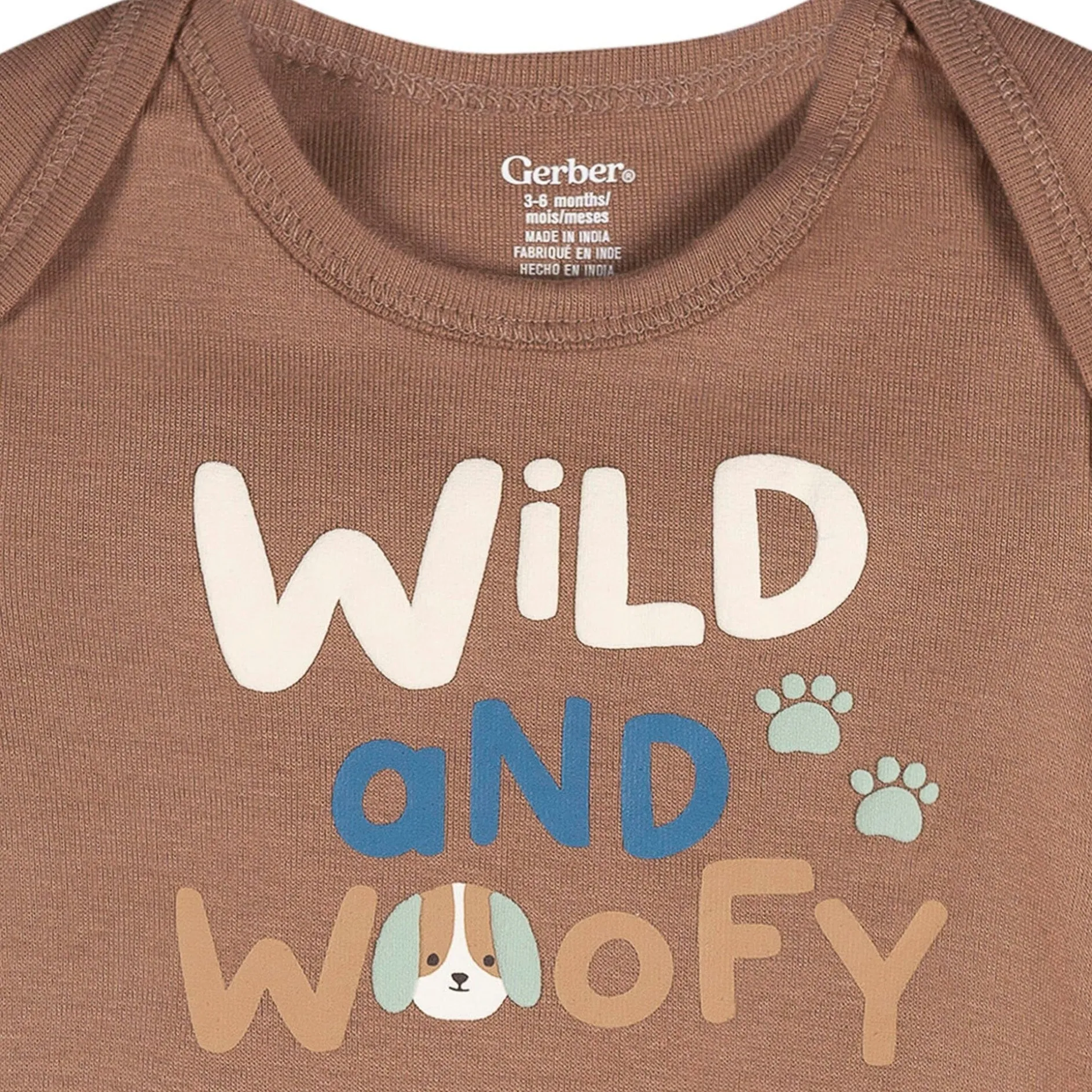 3-Pack Baby Boys Wild Woofy Long Sleeve Onesies® Bodysuits