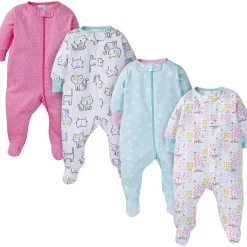 4-Pack Baby Girl Kitty Sleep N' Play