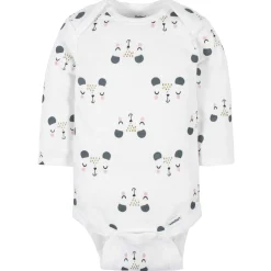 6-Pack Baby Girls Bear Long Sleeve Onesies® Bodysuits