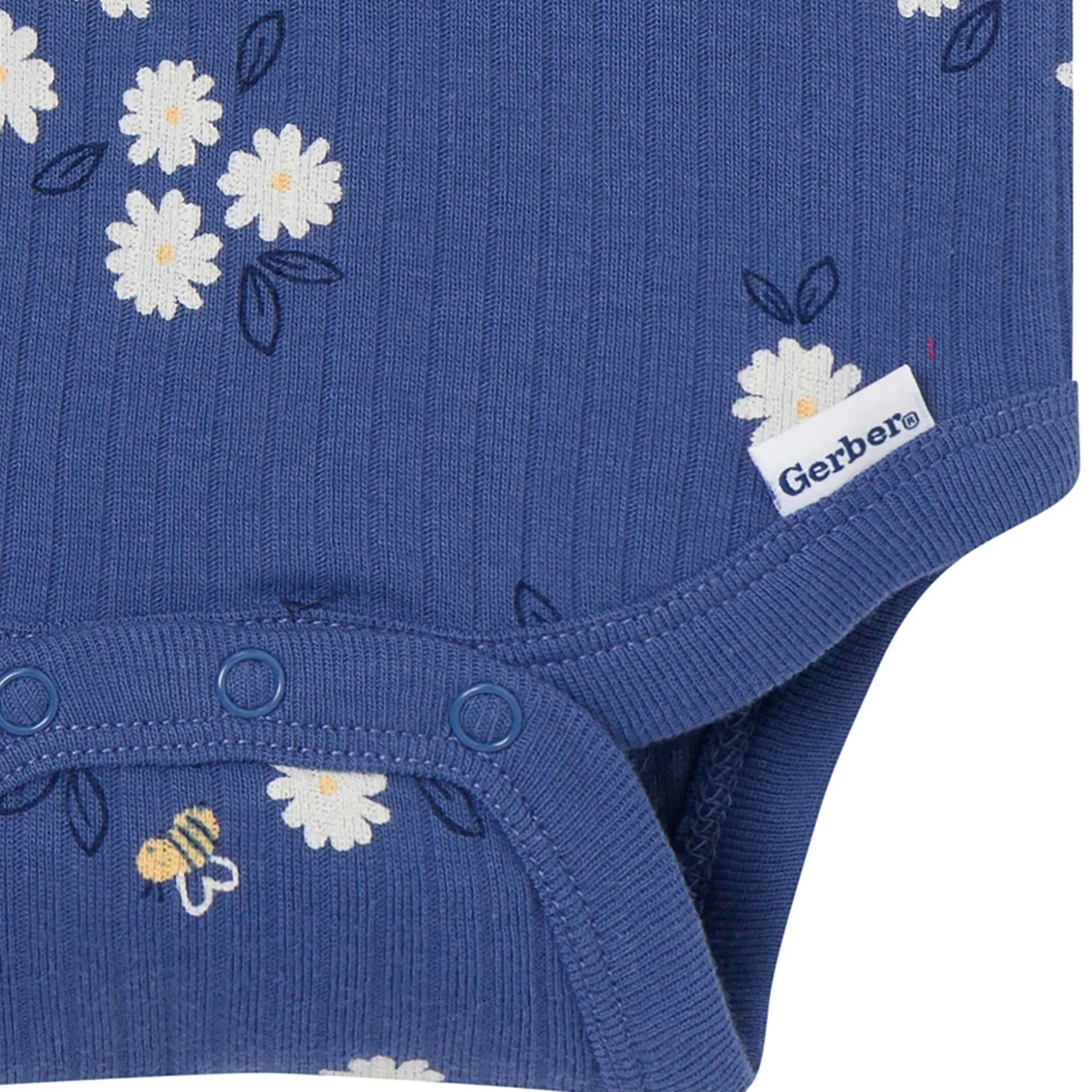 4-Pack Baby Girls Bee Flower Garden Short Sleeve Bodysuits