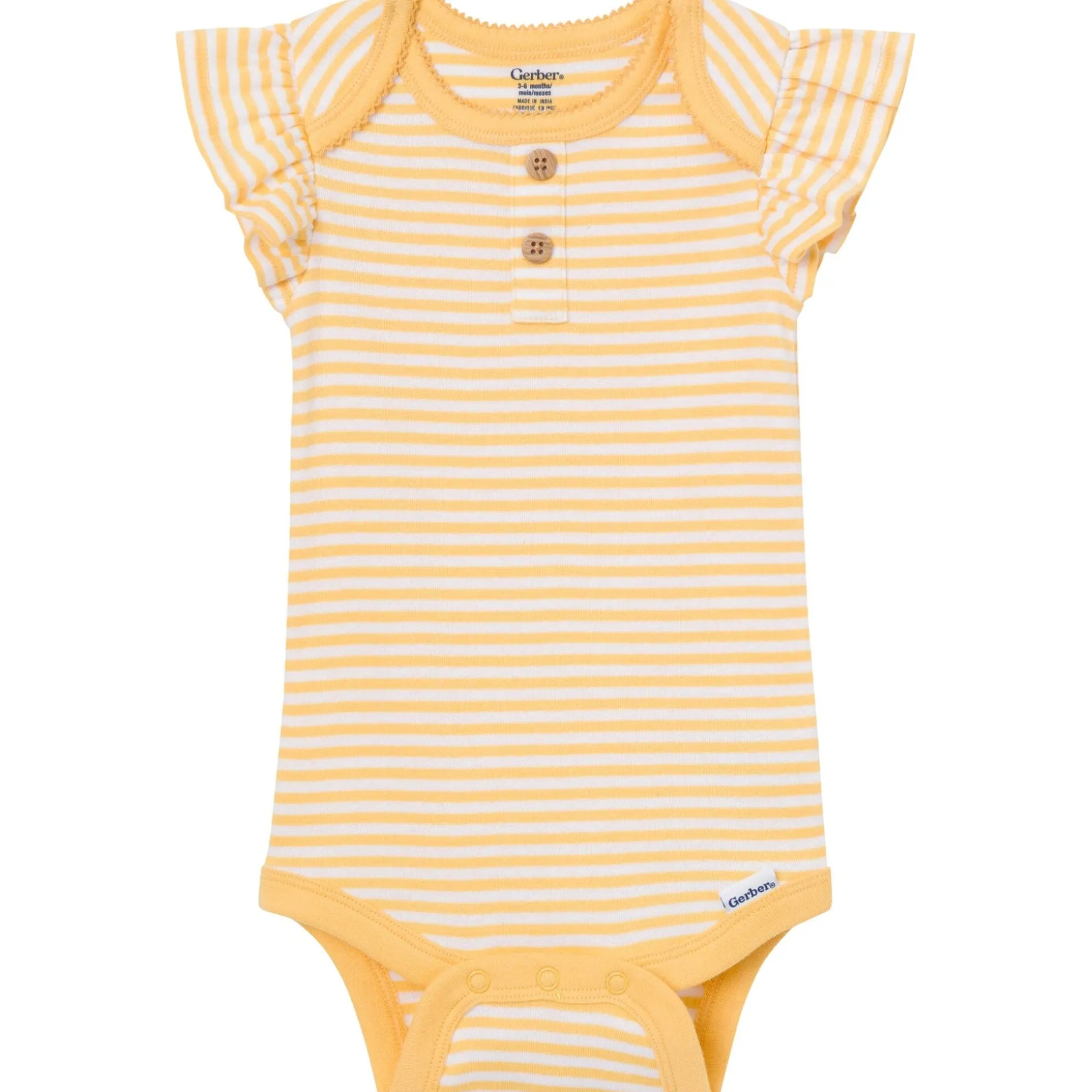 4-Pack Baby Girls Bee Flower Garden Short Sleeve Bodysuits