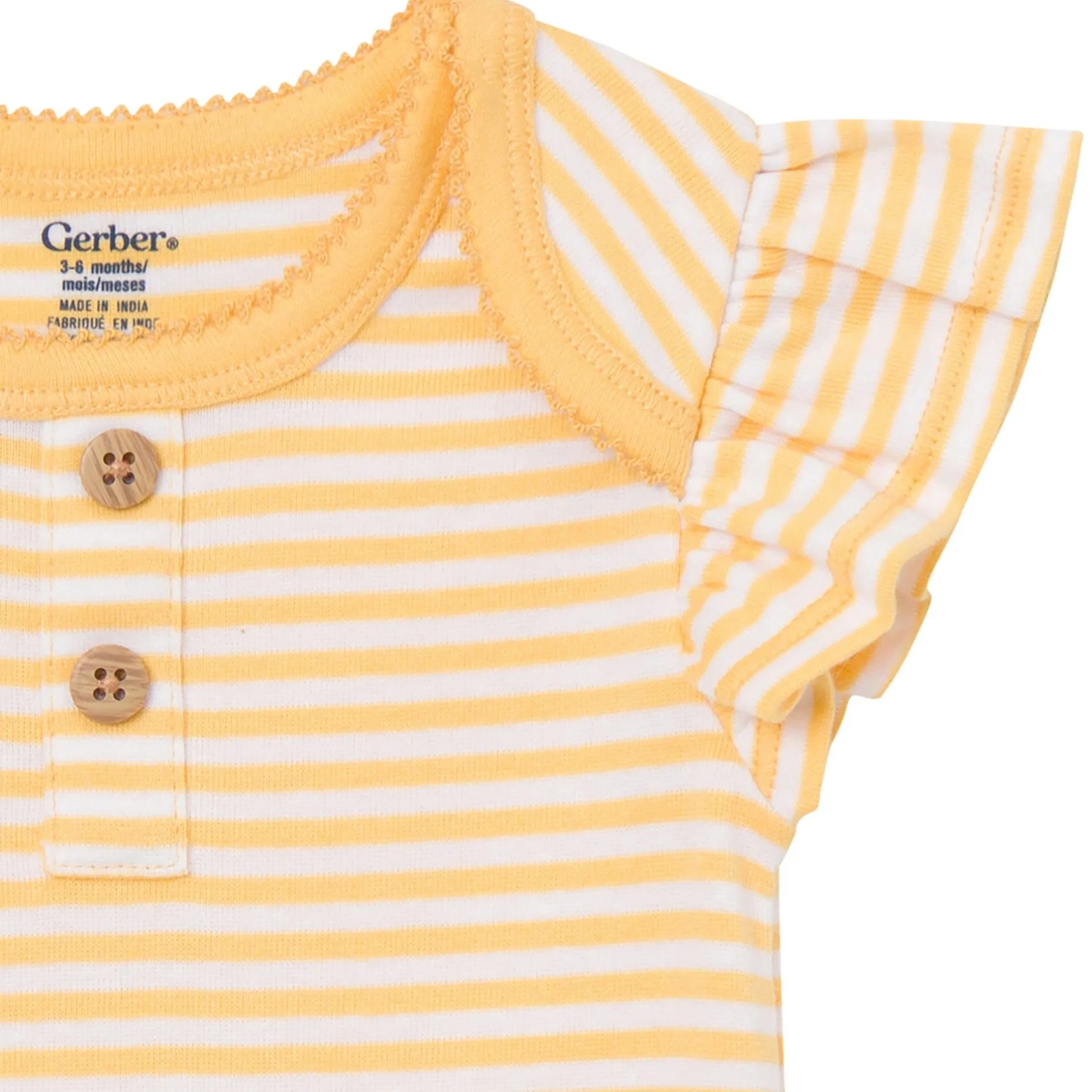 4-Pack Baby Girls Bee Flower Garden Short Sleeve Bodysuits