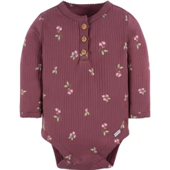2-Pack Baby Girls Berries Henley Onesies® Bodysuits