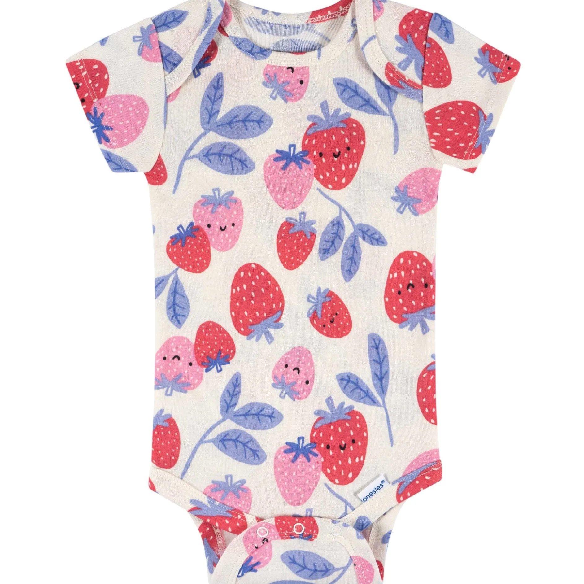 8-Pack Baby Girls Berry Happy Short Sleeve Onesies® Bodysuits