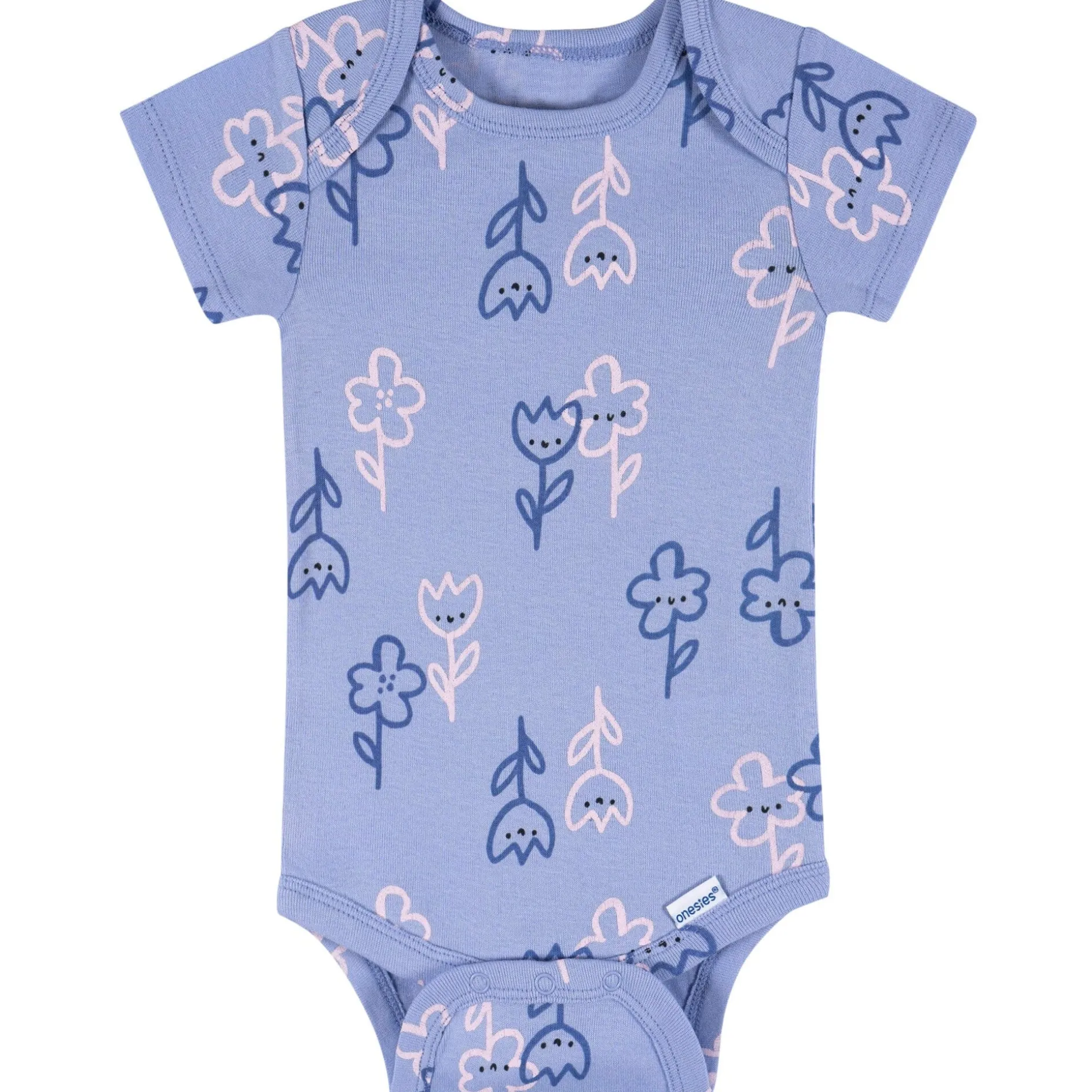 8-Pack Baby Girls Berry Happy Short Sleeve Onesies® Bodysuits
